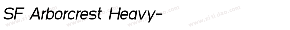 SF Arborcrest Heavy字体转换